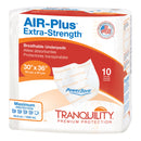 Tranquility AIR-Plus Extra-Strength Disposable Positioning Underpad, 30 X 36 Inch, Heavy Absorbency (2711)