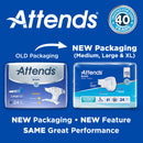 Attends® Advanced Briefs with Advanced Dry-Lock Technology for Adult Incontinence Care,  Heavy Absorbency