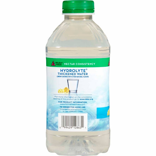 12863 Thick & Easy® Hydrolyte® Ready to Use Thickened Water, 46 oz. Bottle, Lemon Flavor  Nectar Consistency