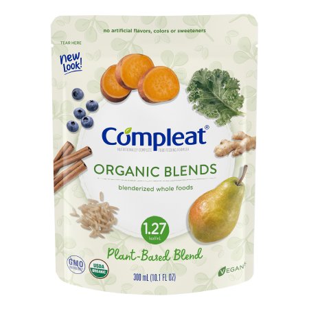 Compleat® Adult Organic Blends Ready to Use Oral Supplement / Tube Feeding Formula, 10.1 oz. Pouch