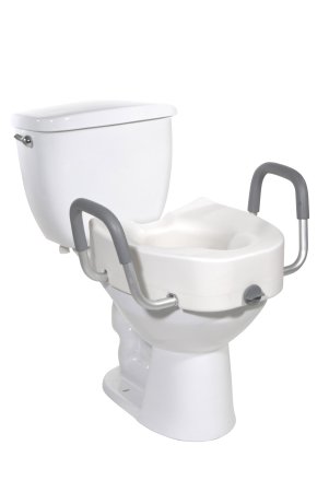 Drive Premium Plastic, Raised, Elongated Toilet Seat With Lock