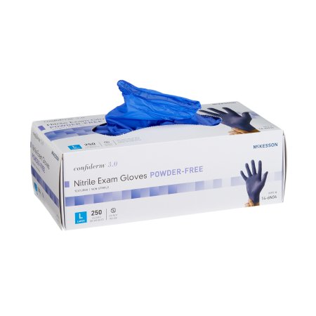 McKesson Confiderm 3.0 9.4 Inch Nitrile Ambidextrous Exam Gloves, 250s