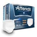 Attends® Overnight Unisex Disposable Absorbent Underwear, Pull On with Tear Away Seams, Heavy Absorbency