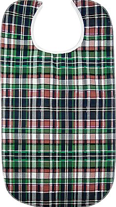Beck's Classic Highland Blue Plaid Reusable Terry Cloth Bib, 18 X 34 Inch