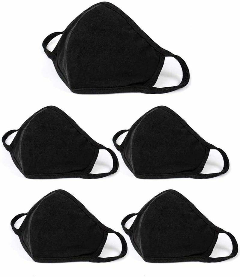 Face Mask, Reusable Cloth, Adult Size, Non Medical 5/PK